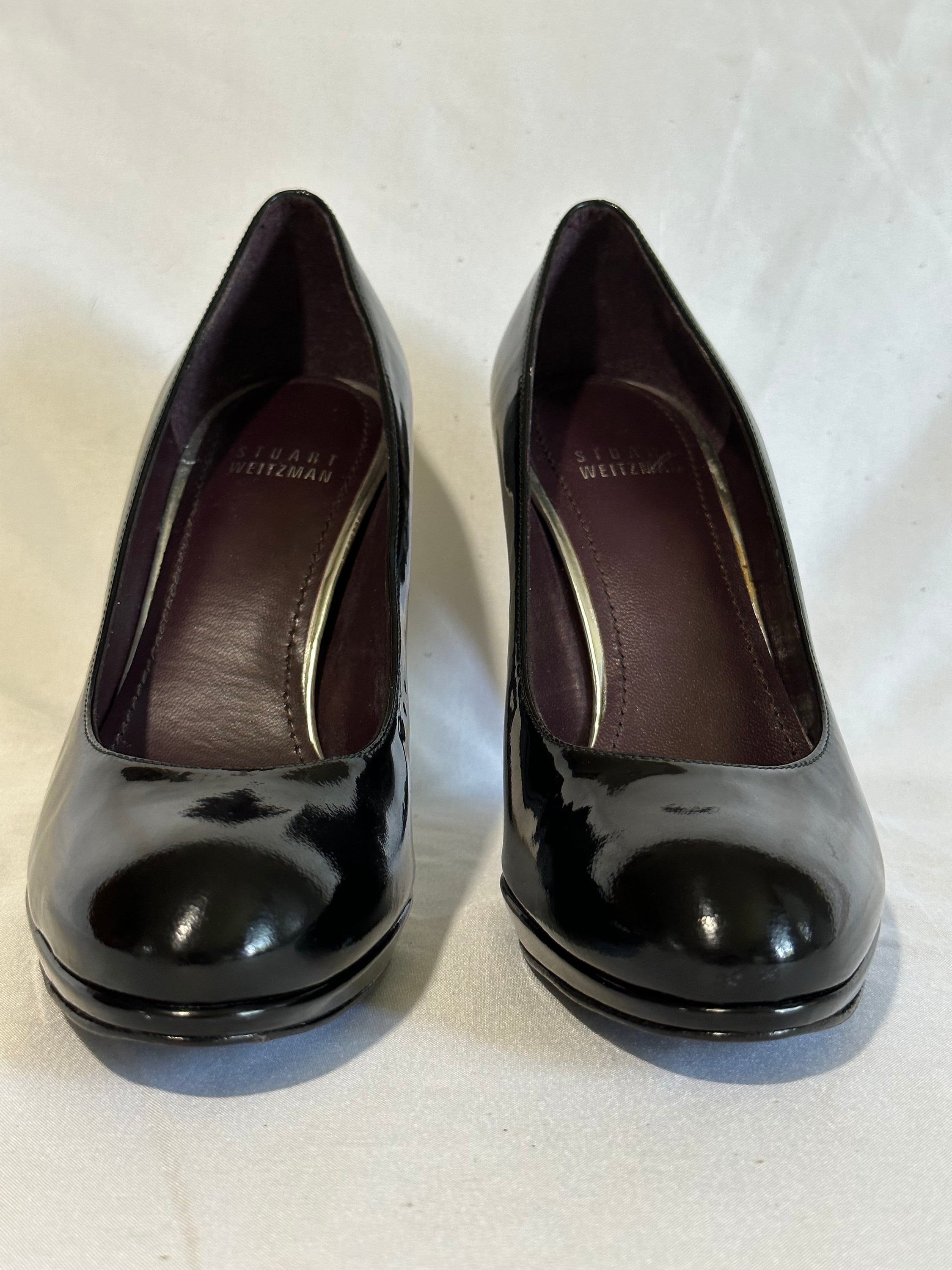Stuart Weitzman Black Patent Pumps 4” Heels - Size 6.5M - Etsy display picture 1