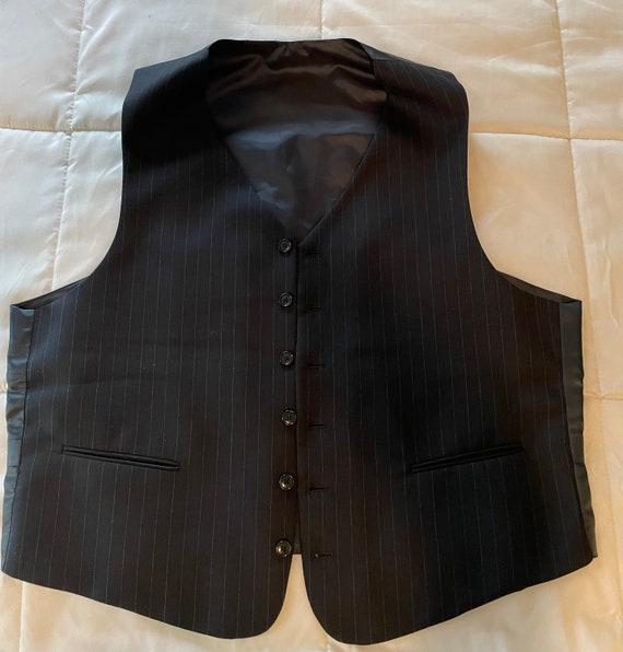 Jones New York Black Pinstripe 3 piece Suit - Siz… - image 3