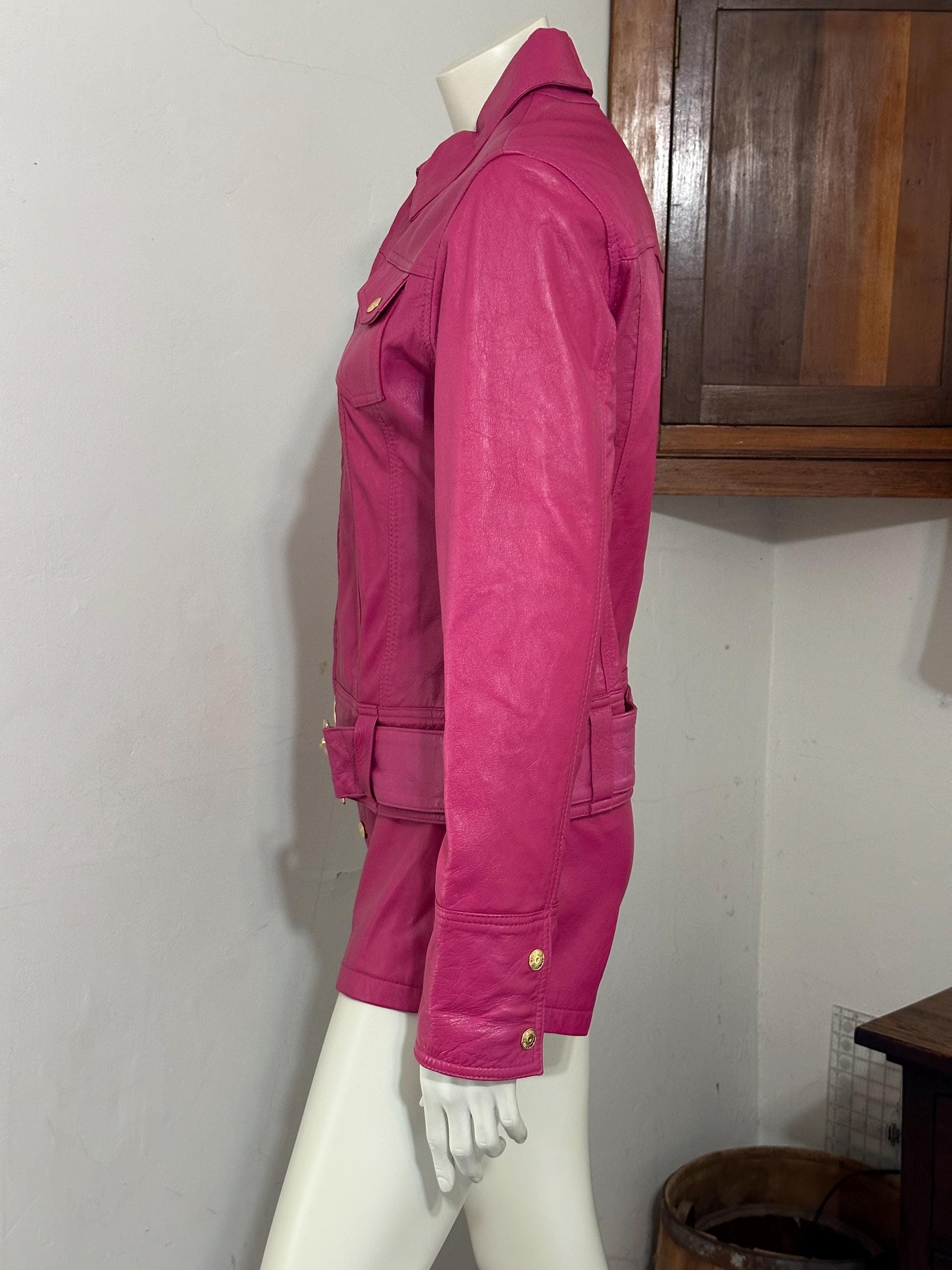 Vintage Wilson's Leather Maxima Women's Fuschia Pink Jacket With