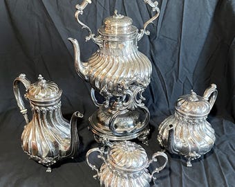 Antique John Turton Sheffield England Victorian Silver Plated Tea
