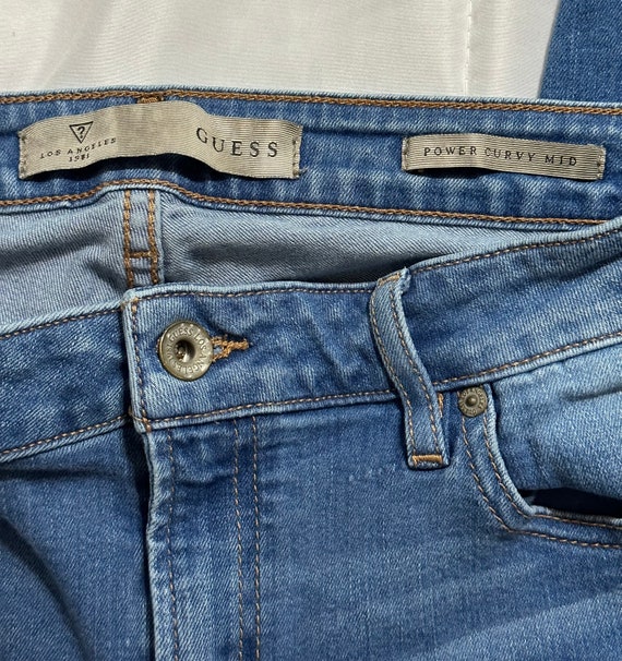 Guess Power Curvy Mid Jeans 31 28 Etsy
