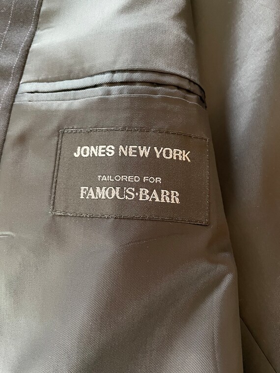 Jones New York Black Pinstripe 3 piece Suit - Siz… - image 5