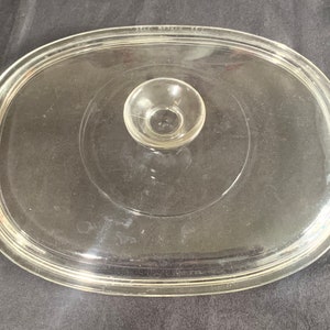 Vintage Pyrex Replacement Clear Glass Oval Lid No. F12C