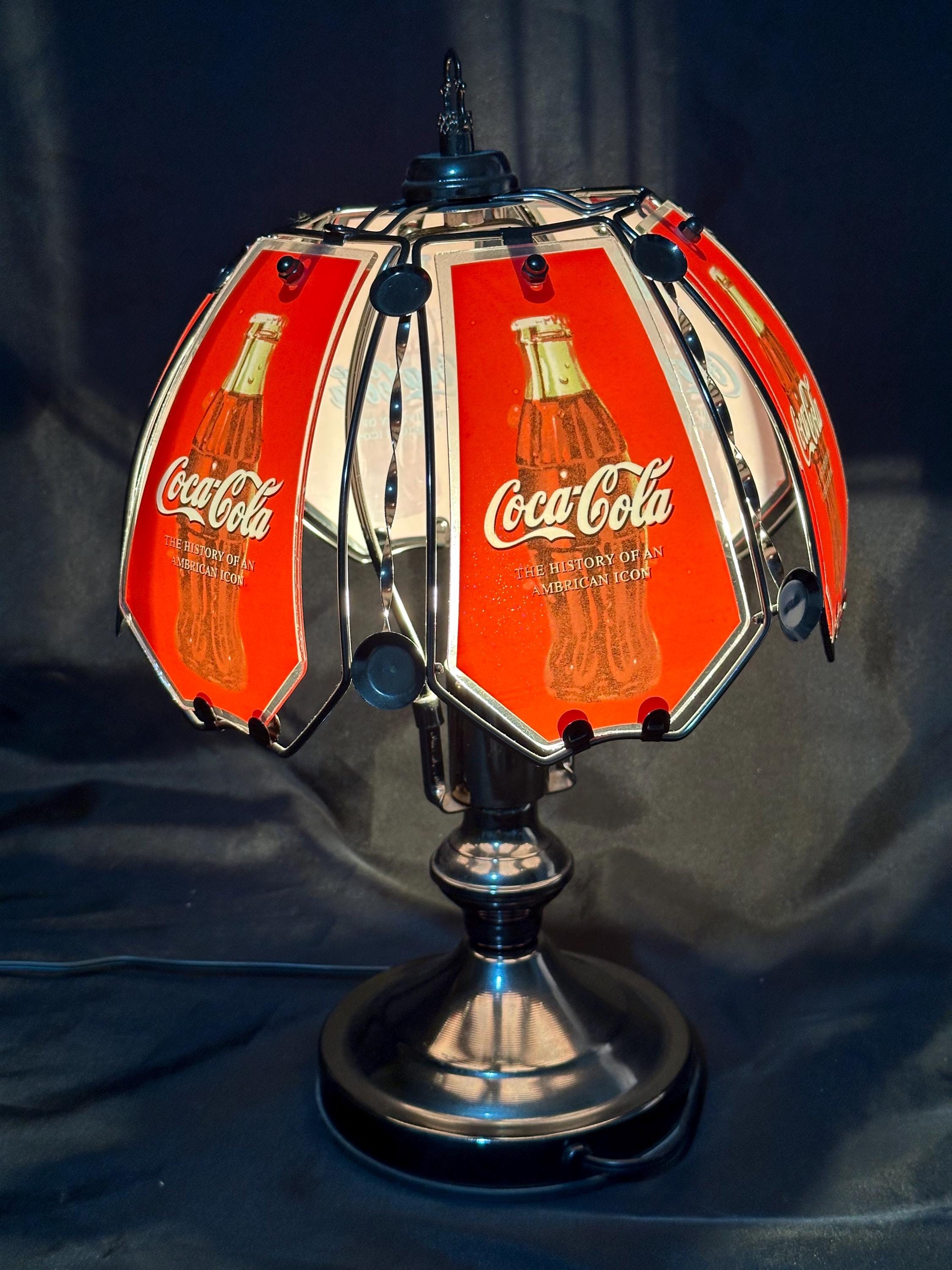 Vintage 90's Coca-cola Bottle Tiffany Style Touch Lamp - Etsy