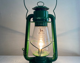 CT Ham Mfg Co Electrified Kerosene No. 2 Cold Blast Clear Glass Lantern