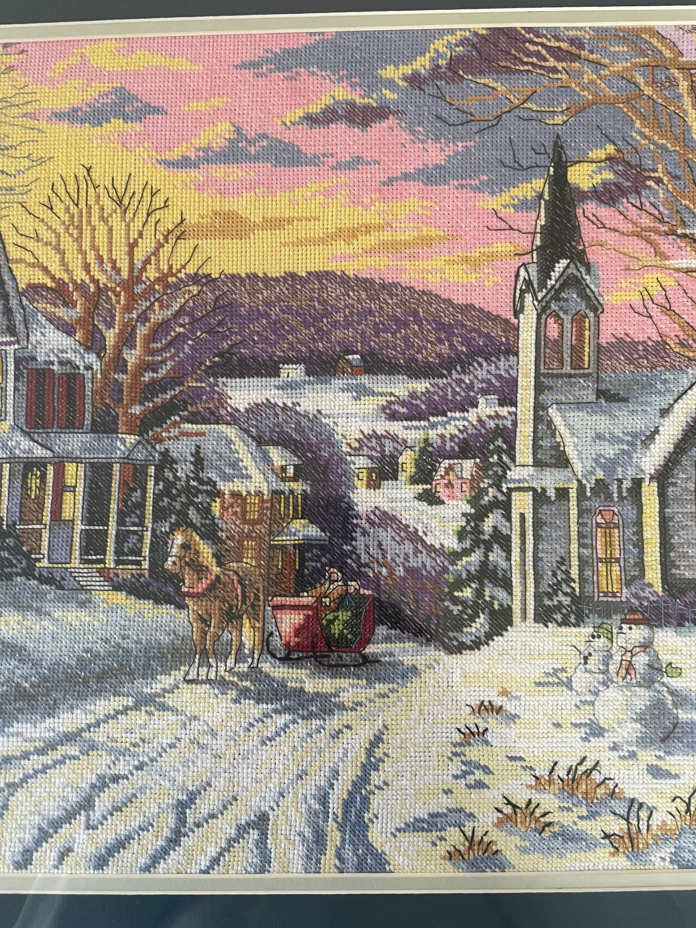 Joy Sunday Completed Cross Stitch Picture - Etsy