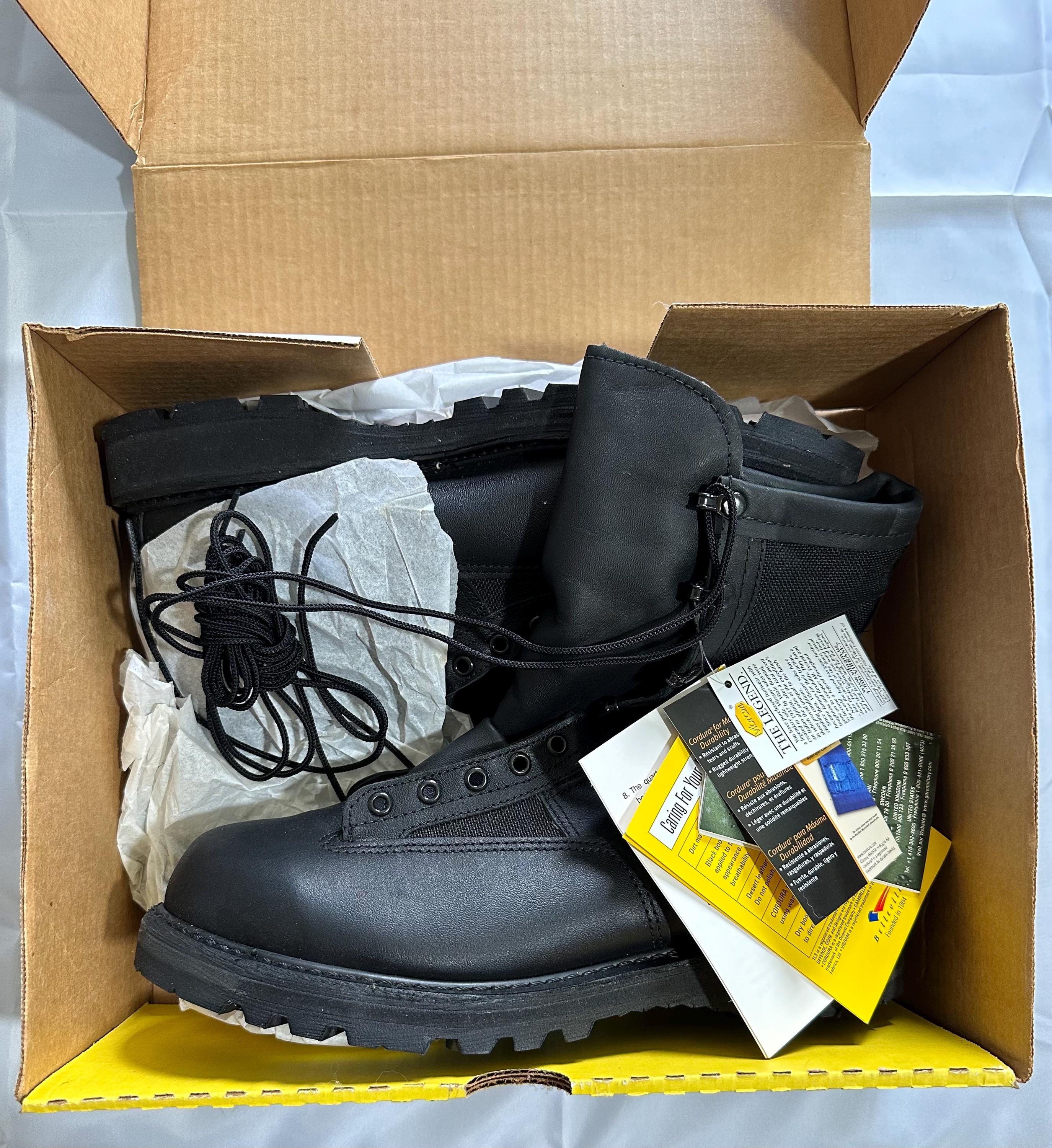 Belleville Men Size 12B Black Leather Goretex Waterproof Military Combat Boot Belleville Waterproof Duty Boot – 2BigFeet main image 2