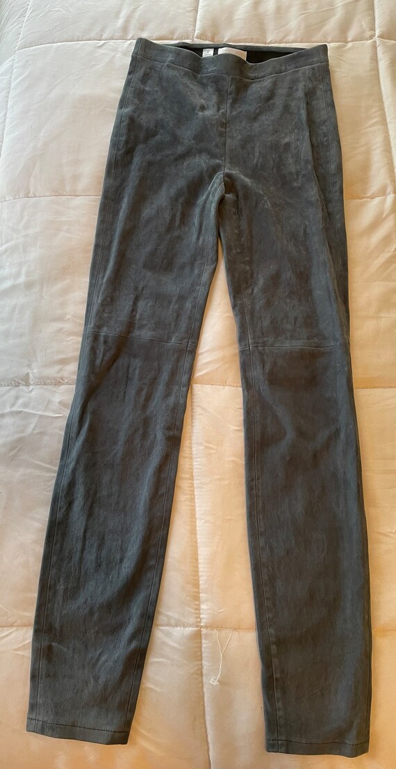 Carlisle Blue-Gray faux Suede Leggings Size 0 - L… - image 4