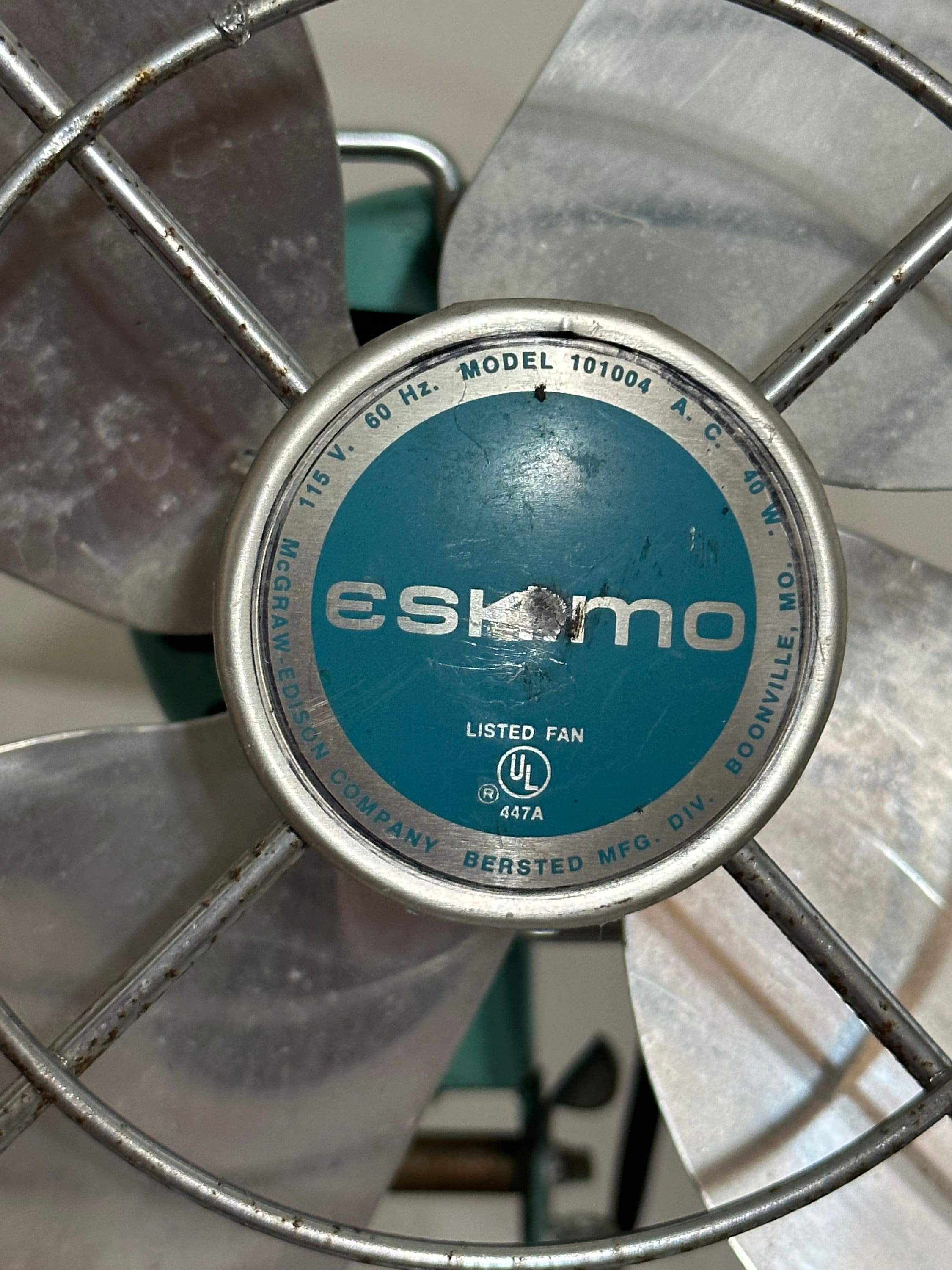 1960s Vintage Turquoise Eskimo Oscillating Desk Fan - Etsy