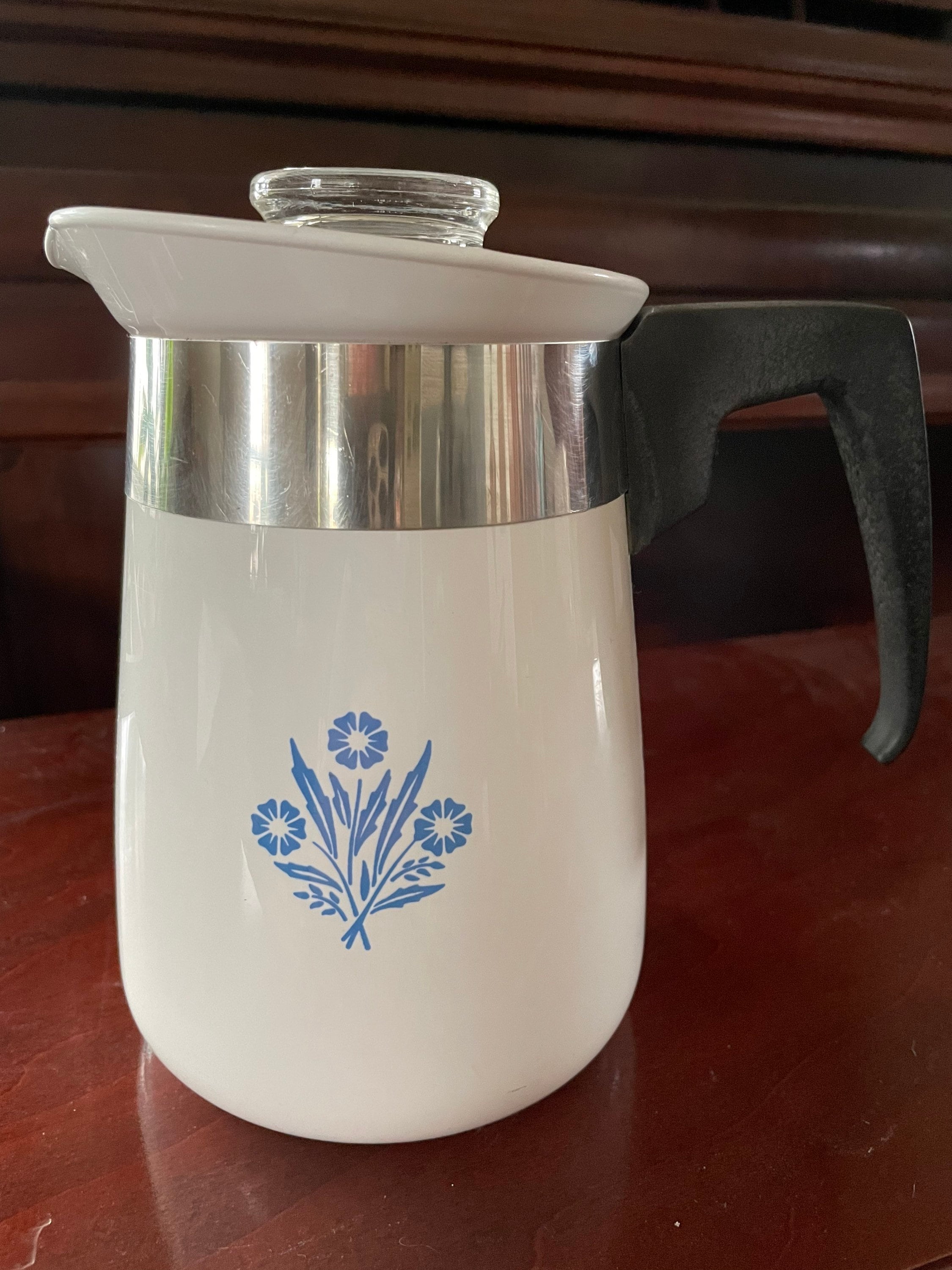 Corningware Blue Cornflower 4 Cup Coffee Percolator 