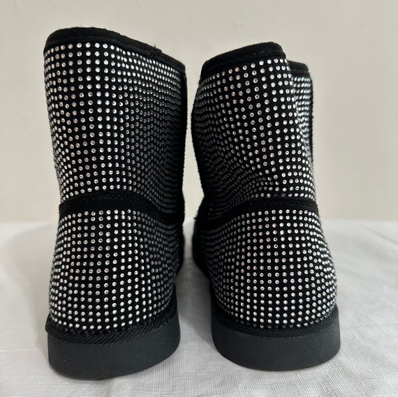 Juicy Couture Rhinestone Black Ankle Boots - size… - image 4