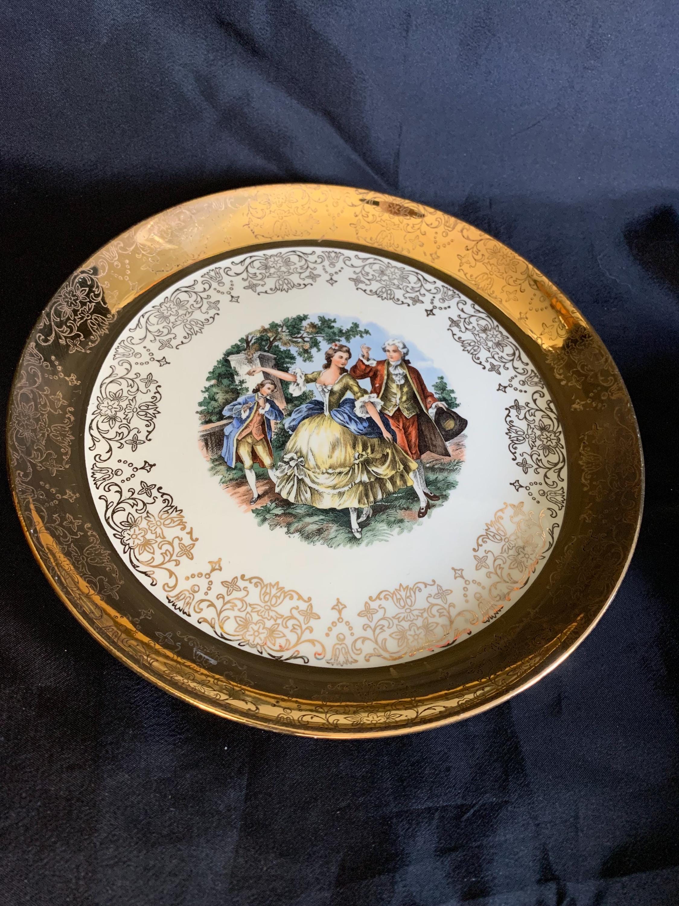 Colonial 22k Plate - Etsy