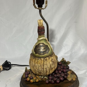 Vintage Chianti Table Wine Lamp - Etsy