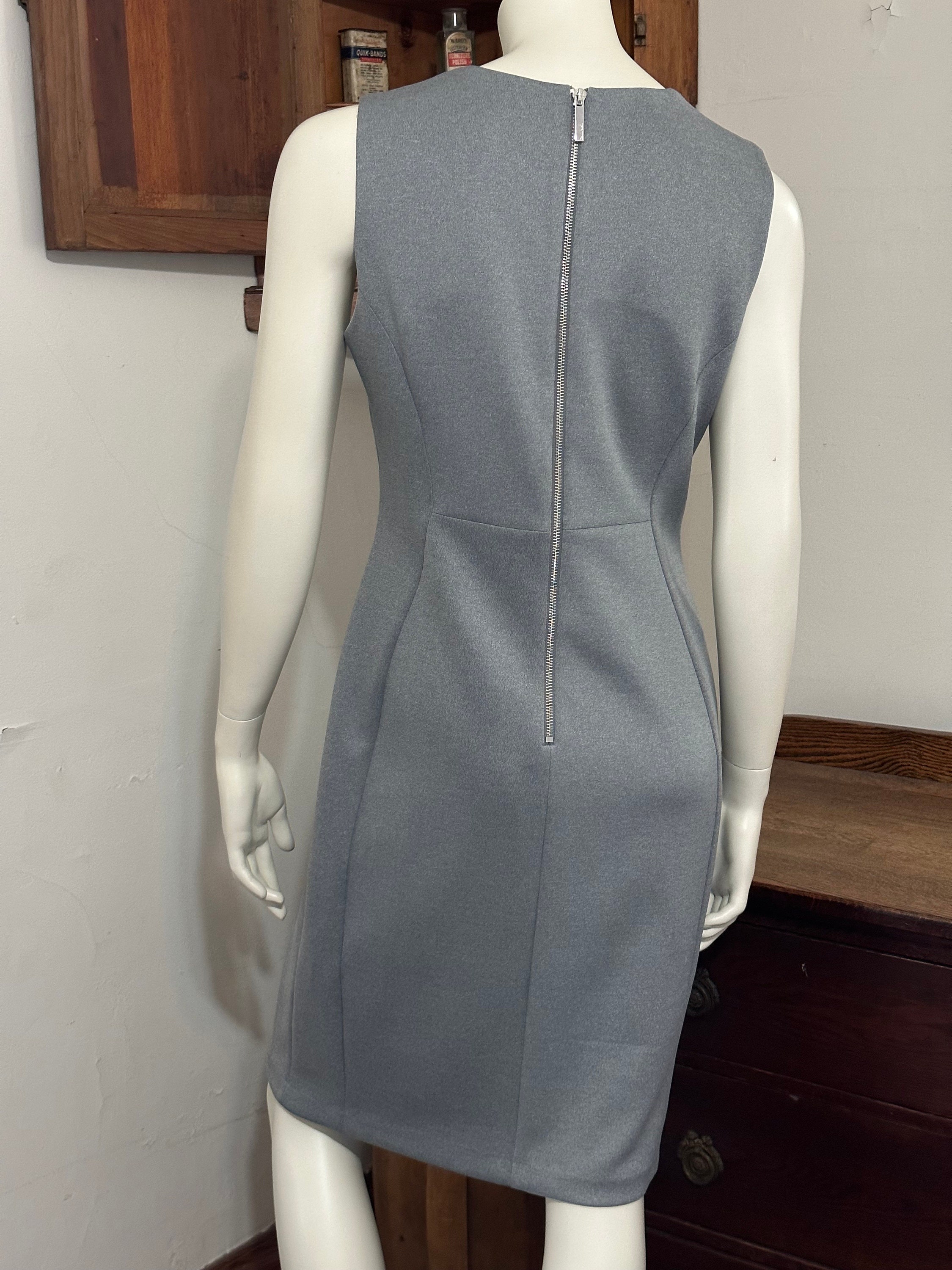 slim fit dress slacks Calvin Klein Heather Brown Dress, 12 – Second Serve Resale main image 1