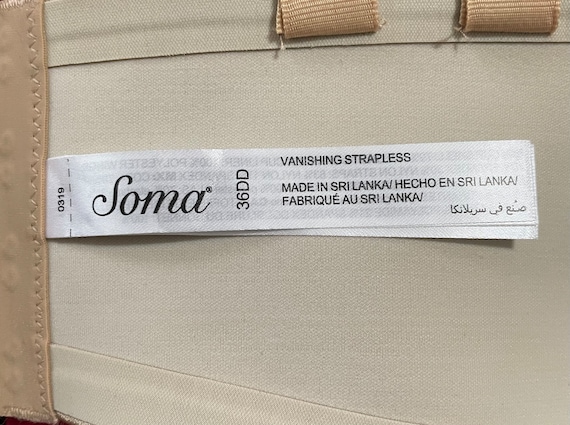 Soma Vanishing Strapless Multi-way Bra 38DD 