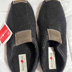 Haflinger, Pocahontas 411001 Unisex Carpet Slippers, dark blue - size EU 41 - NWT