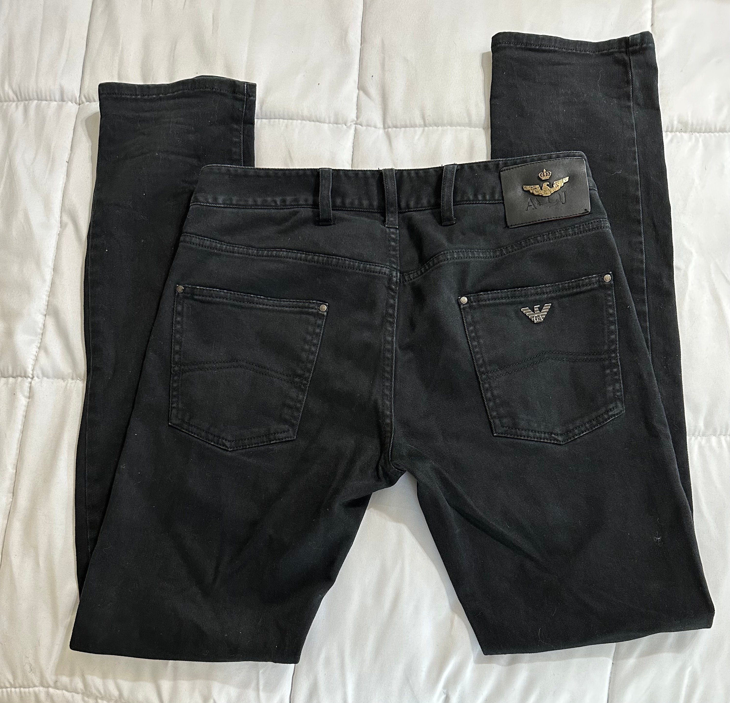 ✨新品タグ付き✨ARMANI JEANS 濃紺 イタリア製 Size30 Armani Black Button Fly Jeans - Tag Size 30 - Etsy