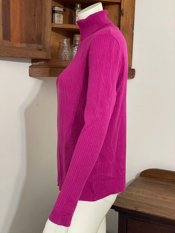 NWT Chico's Silk Turtleneck - Fuchsia  - Size 2 - image 2