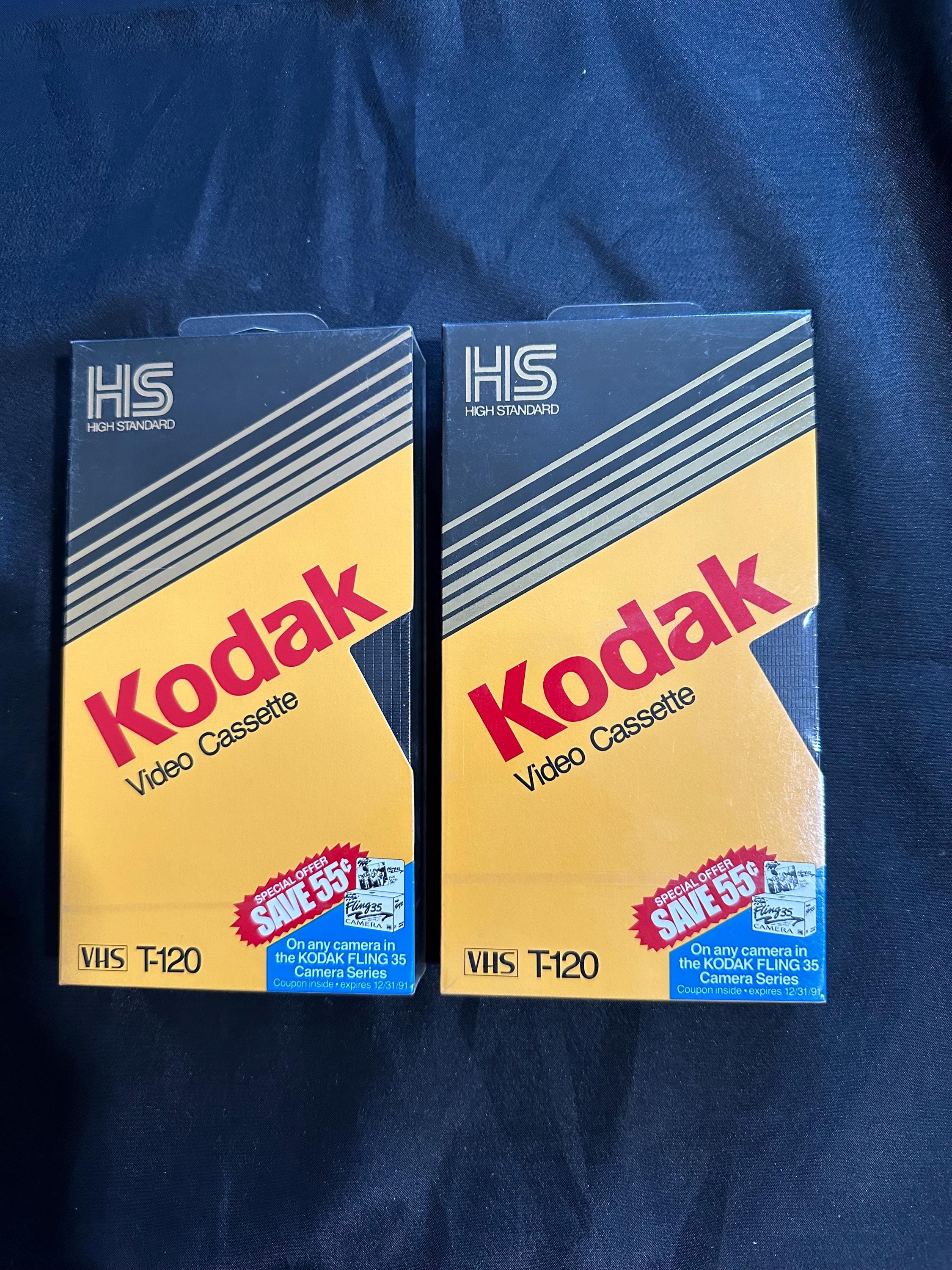 Vintage 1987 Kodak VHS T-120 HS High Standard Video Cassette Blank