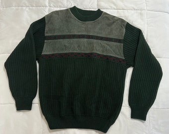 Malagrida Vintage 90’s Suede & Knit Sweater - size L