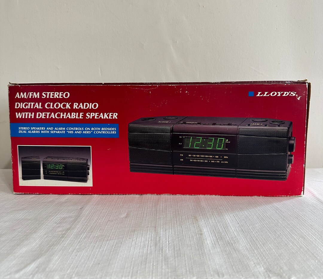 Lloyds AM/FM Stereo Digital Clock Radio With Detachable Etsy