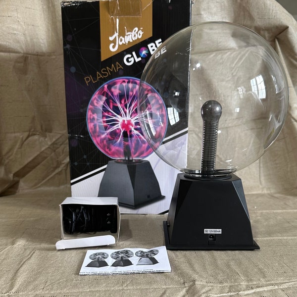 Jambi 8” Plasma Globe Lamp with Audio & Touch Settings - NIB