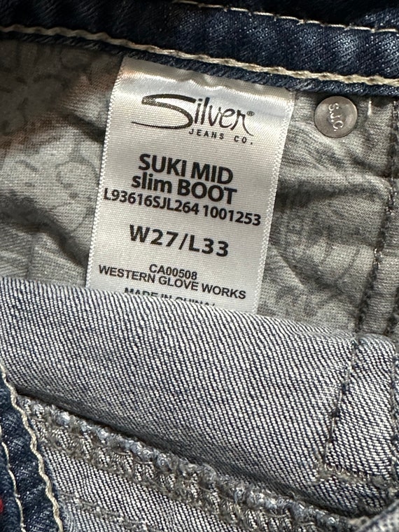 Silver Suki Mid Rise Slim Boot Jeans - W27/L33 - image 4