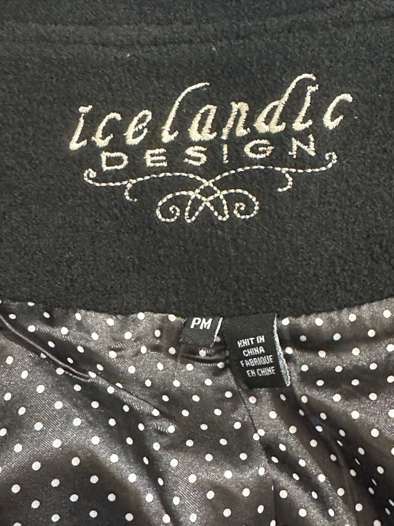 Vintage Icelandic Design Embroidered Wool Fully L… - image 7
