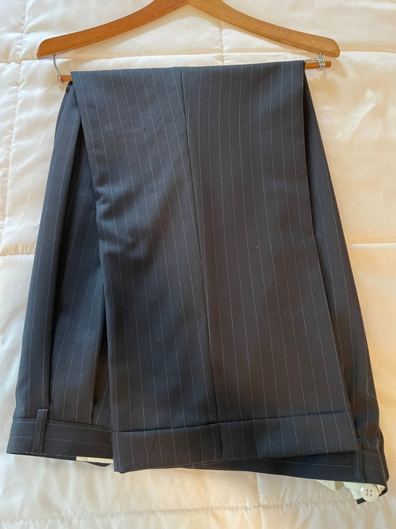 Jones New York Black Pinstripe 3 piece Suit - Siz… - image 4