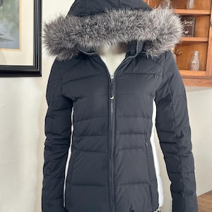 Calvin Klein Down Jacket with Detatchable Faux Fur Trimmed Hood - size XS