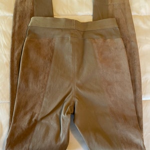 Per se by Carlisle Light Brown Faux Leather & Suede Leggings Size 0 - Like New