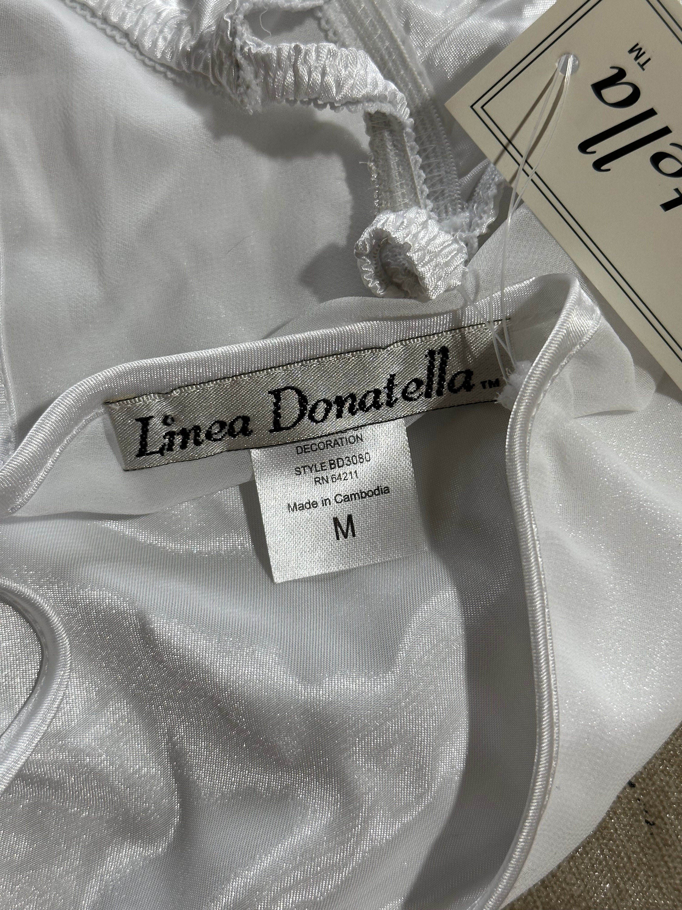 Linea Donatella White Lingerie Set Beaded Bridal Babydoll Chemise ...
