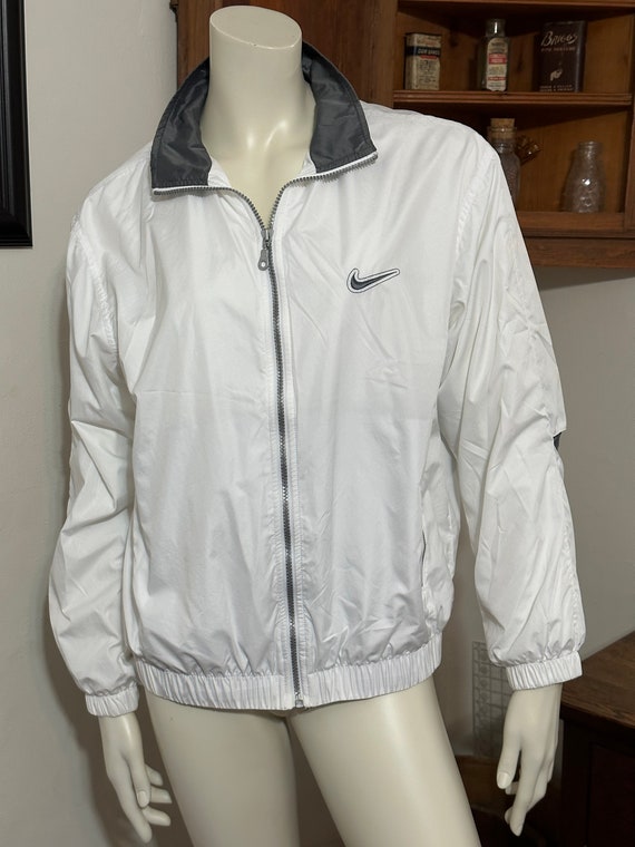 Nike White Nylon Jacket - Vintage Y2K - Women