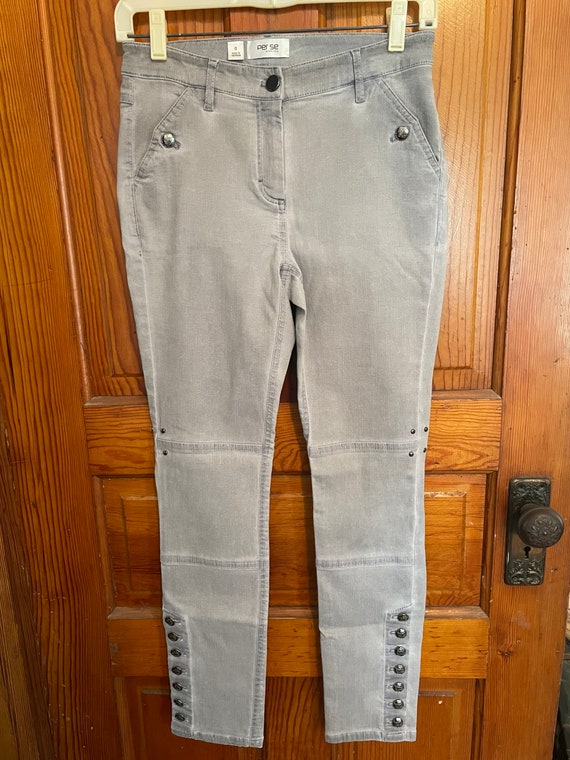 PER SE by Carlisle Gray Jeans size 0 - like new