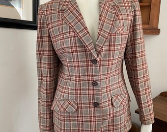 Vintage Pendleton Women’s Pure Wool Tweed Blazer Jacket - Size 16 (runs small)