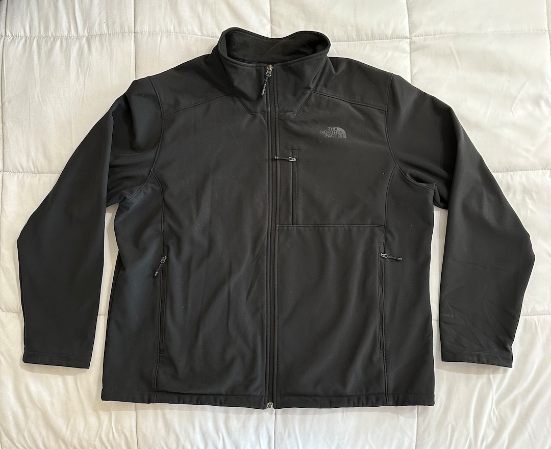 North Face Jacket Men's Black Windwall Full Zip - Size XXL - Etsy