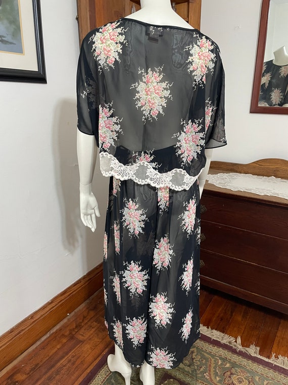 Vintage Natori II sheer floral pajamas - image 3
