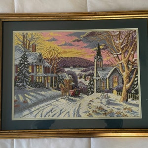 Joy Sunday completed cross stitch picture