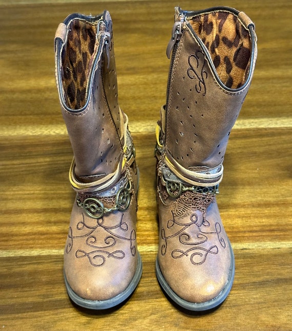 Rodeo Roper Girls Carousel Western Fashion Boots … - image 1