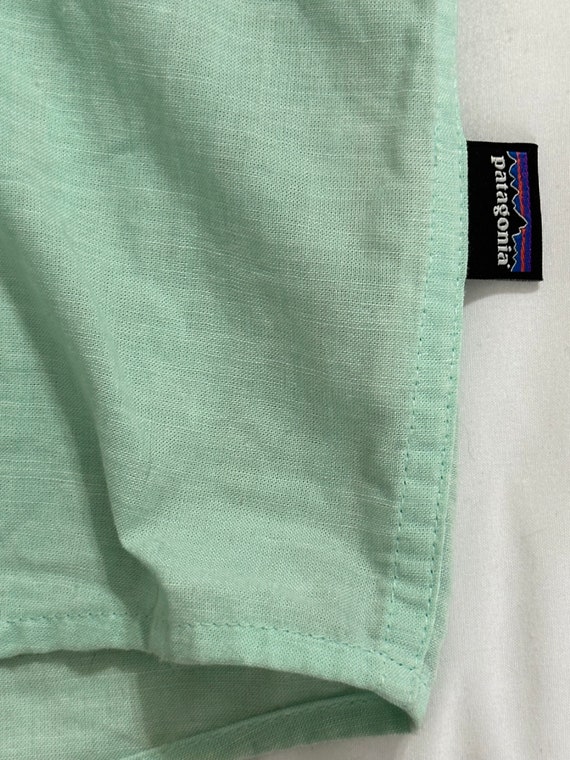 Patagonia Organic Cotton Seafoam Green Short Slee… - image 3