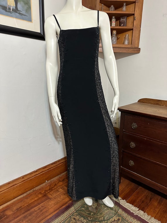 Buy Nina Austin Black Formal Gown With Black Beading - Size 8 Online in  India - Etsy