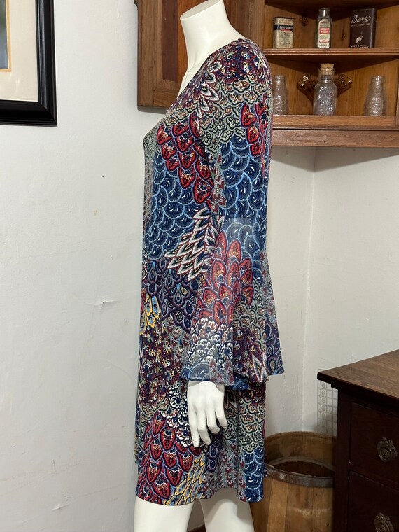 msk womens long sleeve floral maxi dress MSK Women's Floral-Print Tie-Neck Maxi Dress