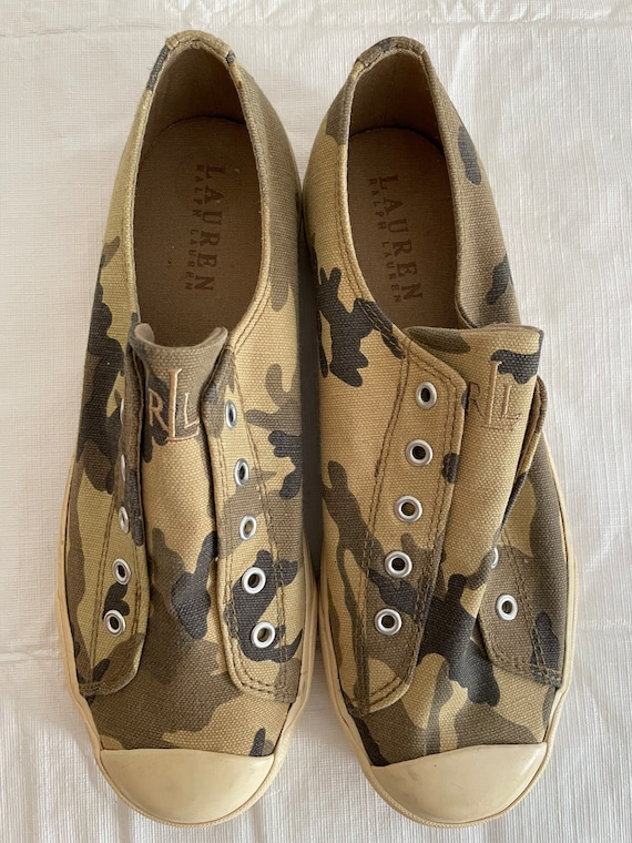 Ralph Lauren Green Camouflage Slip-On Sneakers NIB RALPH LAUREN THOMPSON SLIP ON SNEAKER / SHOE CAMO  main image 3