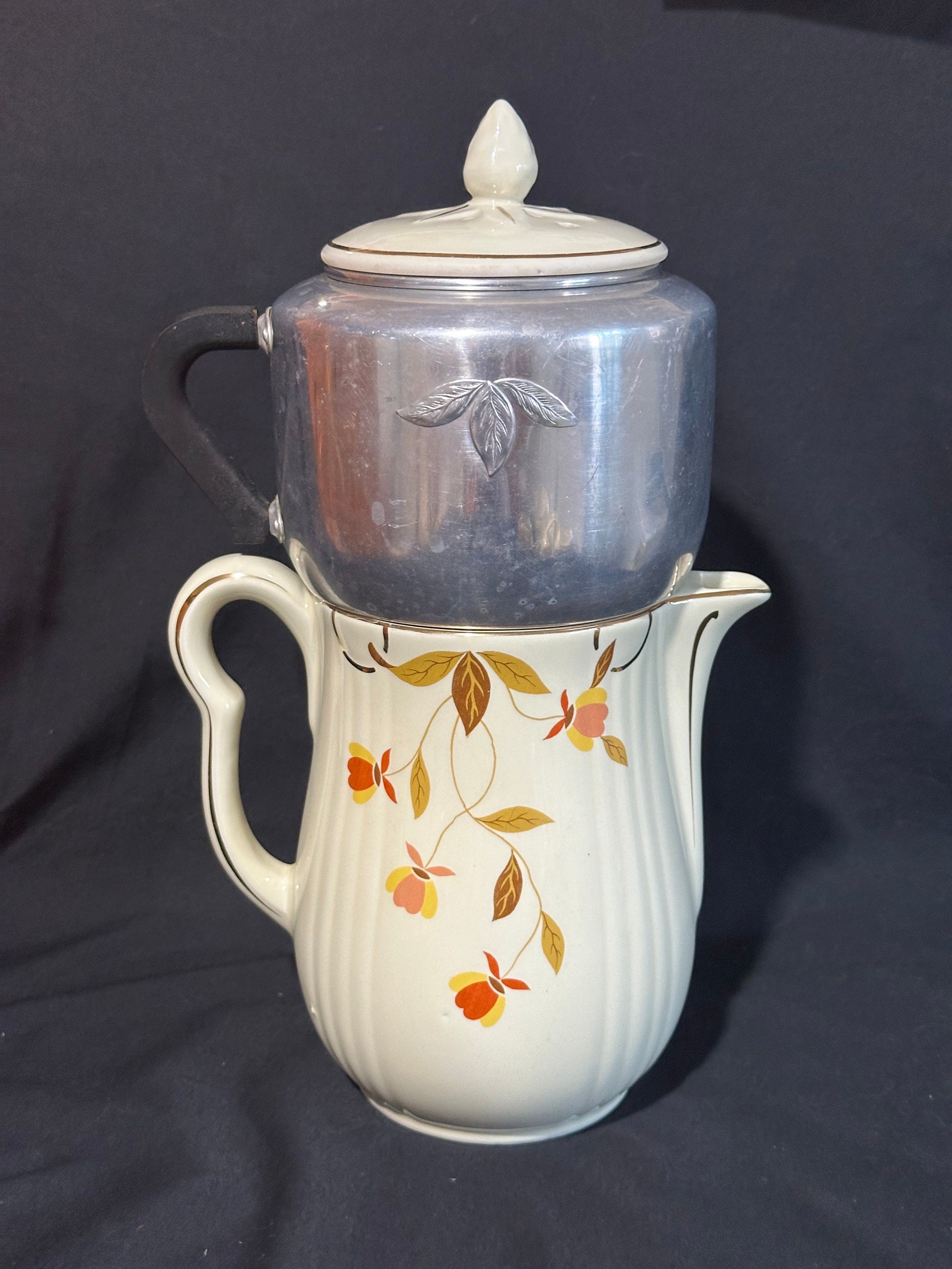 Hall China Jewel Tea Autumn Leaf West Bend 8 Cup Coffee Pot - Etsy