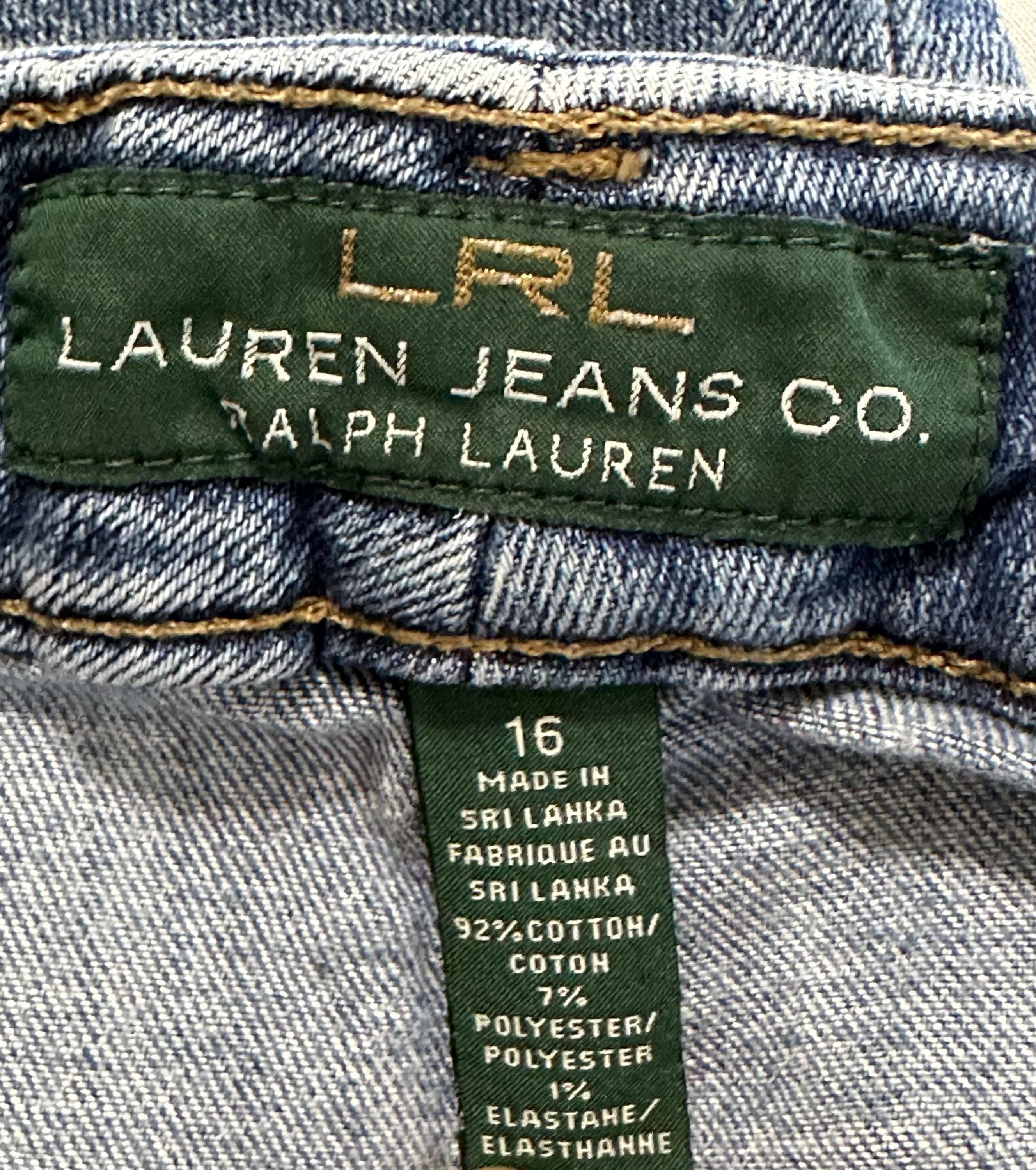 LRL Lauren Jeans Ralph Lauren Slim Straight Stretch Crop Jeans RN