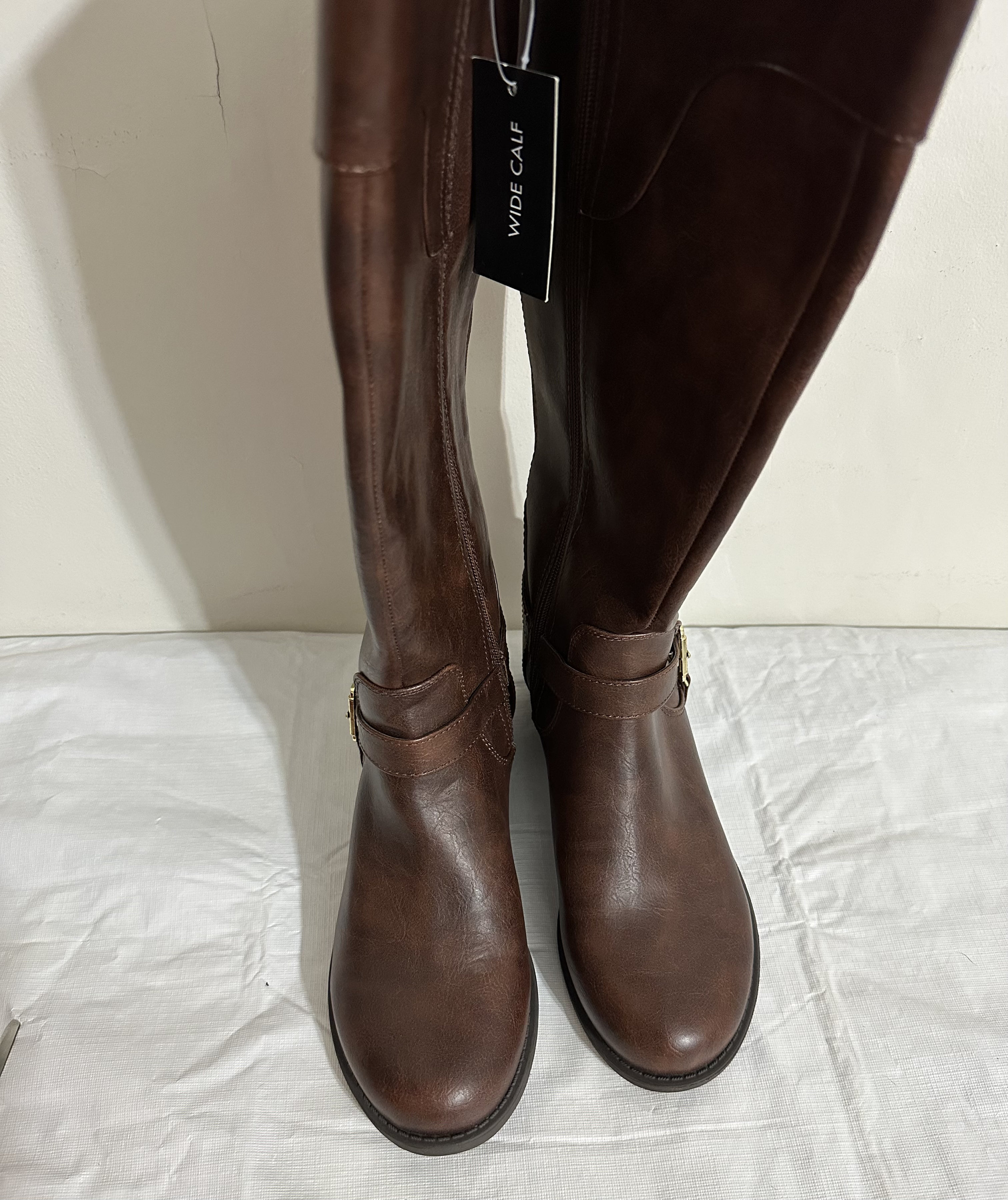 Brown Guess Boots Leather riding boots GUESS Brown size 38 EU in Leather  main image 4