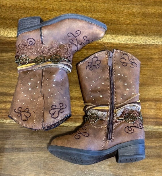 Rodeo Roper Girls Carousel Western Fashion Boots … - image 3