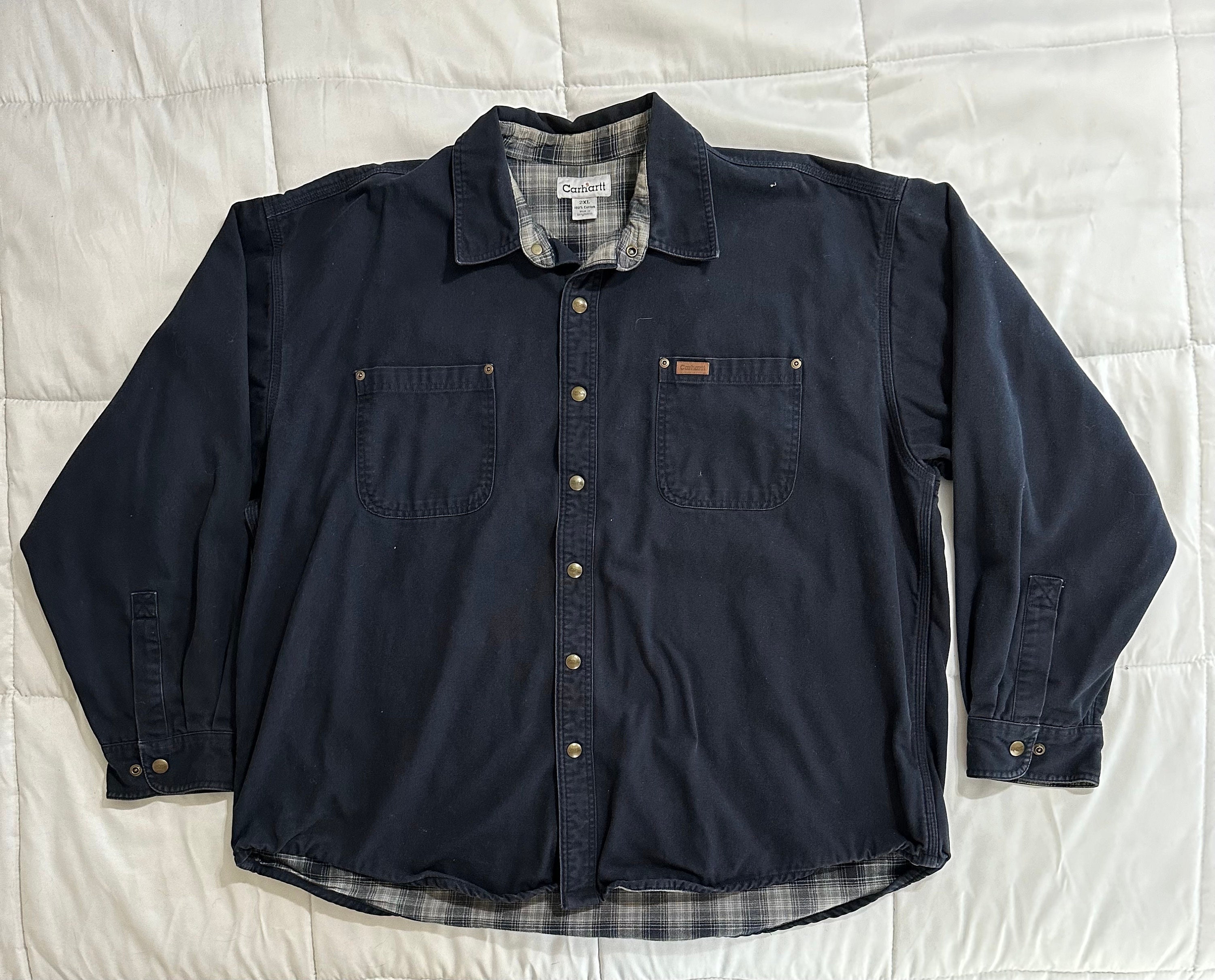 Carhartt S296 MDT Flannel Lined Snap Work Shirt Jacket - Men's