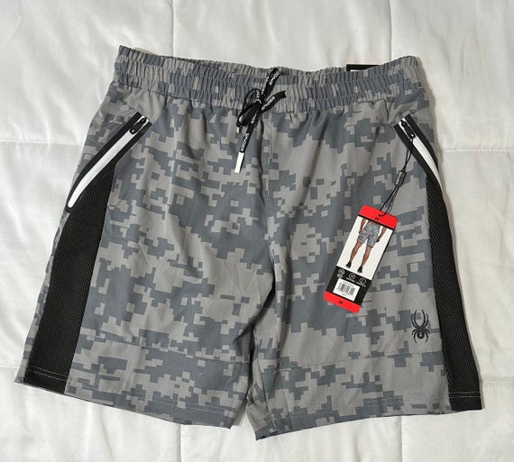 Spyder Active Men's Moisture Wicking Woven Camo Gray Short
