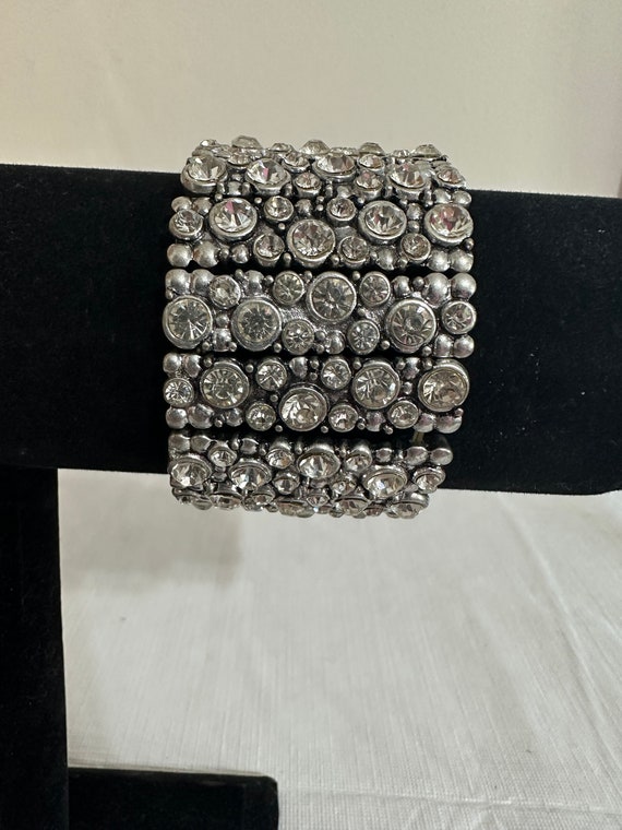 Statement rhinestone bracelet cuff Gem